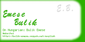 emese bulik business card